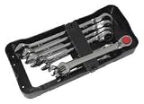 Westward 1LCE2 Ratcheting Wrench Set, Reversing, SAE, 8 PC by WestWard Tools