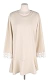 【授乳ワンピース】袖レース 授乳服 ワンピース /SDN71021 FREE(フリー) LIGHTBEIGE(ライトベージュ)