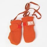 (ピッカプー) Pickapooh オーガニックウール & オーガニックコットン ミトン オレンジ サイズ 2 (目安1-2才)