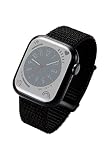 エレコム アップルウォッチ Apple Watch バンド 【42mm 41mm 40mm 38mm / SE2 SE 11 10 9 8 7 6 5 4 3 2 1 対応】 ファブリック 面ファスナー ブラック AW-41BDFBBK