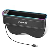 プリウス コンソールボックス センターコンソール 収納ボックス シートサイド収納ボックス 落下防止 USB充電 LED雰囲気ライト プリウス 30系 40系 50系 60系 車内収納ボックス 小物入れ ガタガタ内装パーツ カスタムパーツ(運転席用/1個,（ブラック)