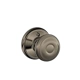 Schlage f170geo620 Georgianダミーノブ、アンティークピューターカラー:アンティークピューターサイズ: 1パック、モデル：f170geo620