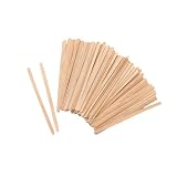 MYmama ウッドクラフトスティック 木製 レジン作業用 手芸用品 (140×6㎜幅（90本入）)