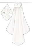 aden + anais (エイデンアンドアネイ) 【日本正規品】 NEWフード付きテリータオルとウォッシュクロスセット twinkle hooded terry towel & muslin was