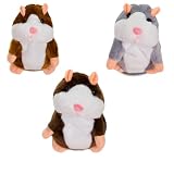 3点セットおしゃべりハムスター、しゃべる ぬいぐるみ ハムスター ぬいぐるみ オウム返しおもちゃ ぬいぐるみ おしゃべり オウム返し 音声認識 ハムスター かわいい、話す運動、かわいい動物の形