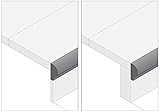 モールディングオンライン2004696058 96 cm x 0.5 CM x 1.56 " Unfinishedホワイトオークミニ調節可能な階段鼻