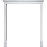 Fypon Singleドアサラウンドキット、84 " W x 6 " H Crosshead & 5 1 / 4 " W Fluted Pilasters 84" x 6" Crosshead + 