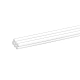 uxcell 6個 アクリル丸棒 2mm x 300mm クリア アクリル棒 PMMAバー押出し 円形 プラスチック ソリッド スティック DIYクラフト照明 園芸 装飾用