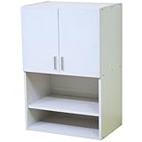 システムリビング収納 壁面収納 中段板扉オープンタイプ 幅60cm ホワイト FS-113WH
