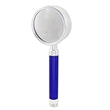 uxcell ハンドヘルド式　シャワーヘッド　ノズルウォータースプレー　シルバートーン　ブルー　ホームバスルーム用