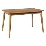 ダイニングテーブル/リビングテーブル 【長方形】 木製/アッシュ材突板 幅120cm 木目調 北欧風 ナチュラル