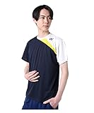 [ヨネックス] テニスウェア Tシャツ 半袖 メンズ 限定 アシンメトリーTシャツ 胸ロゴ RWHI2201 761(NV/YL) J140