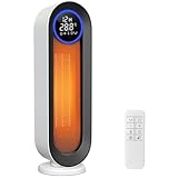Aliliy 2025冬新型 セラミックヒーター 速暖 ECO省エネ 首振り 1-12Hタイマー リモコン付 LEDディスプレイ 6-10畳