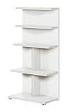 ホワイト：ミドルタイプ ： モダンリビング 日本製ディスプレイオープンラック【comnis】 ホワイト(white) 本棚 書棚 ブックシェルフ 低ホルムアルデヒド