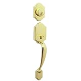 Dexter by Schlage JH58PRS605 Paris Exterior Handleset with Deadbolt, Bright Brass by Schlage Lock Co