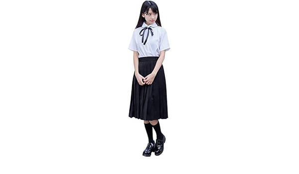 Amazon Co Jp Jkのロールプレイング女子高生がセーラー服で白人女性mukaekai送別会に黒のドレスシャツで宴会半袖後 Size Xx Large 服 ファッション小物