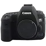 kinokoo CANON EOS 6D Mark II デジタルカメラ専用 シリコンカバー カメラケース カメラカバー(BK)