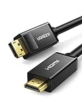 UGREEN DisplayPort HDMI 変換ケーブル 【4K@30Hz/1m 】ディスプレイポート-HDMI 変換 ビデオ オーディオ【双方向通信非対応】
