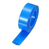 uxcell PVC熱収縮チューブ バッテリーラップ 内径14mm 平置き幅23 mm 長さ10m 絶縁 防水 収縮チューブ バッテリーパック用 ブルー
