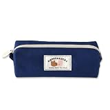 モノライク ハッピーとラッキーブロック ペンケース、藍色ー - Happy and Lucky Block Pen case, Indigo ペンシルケース、ペンシルポーチ、オフィスポーチ