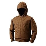 空調服 フード付綿薄手長袖ブルゾン リチウムバッテリーセット BM-500FC20S6 キャメル 4L