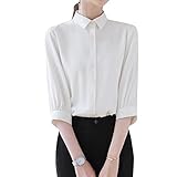 [ByFshow] レディース シャツ 七分袖 ブラウス カジュアル 折り襟 おしゃれ 着痩せ 春物 カットソー プルオーバー フォーマル レディース 事務服 ユニフォーム