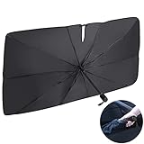 サンシェード 車 フロント 傘型 車用サンシェード ctriqure自作反射素材 遮熱効果が50％増加 インストールが簡単