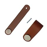 P Prettyia スーツケースハンドル　引き出し　キャビネット　革ハンドル　ノブ　高品質　耐久性　2個