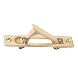 A29 3 7/8 Inch Solid Brass Edge Door Pull Recessed with Return Spring, Polished Lacquered Finish [並行