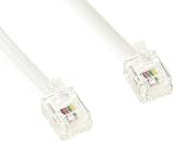 ミヨシ モジュラーケーブル 7m 6極4芯/2芯 電話ケーブル ホワイト TC-407WH