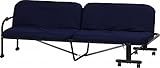 不二貿易 ワンタッチソファーベッド フリーロック 42段ギア ネイビーブルー 10807
