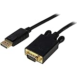 StarTech.com DisplayPort - VGA 変換アダプタケーブル 3m DP(オス) - D-Sub15ピン(オス) 1920x1200 ブラック DP2VGAMM10B