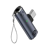 Duttek 2in1 USB C 3.5mm変換アダプター、100W タイプc to 3.5mm aux 変換アダプター、2-in-1 USB Type-C 3.5mm メスヘッドフォンアダプターは、iPhone 16/15シリーズ、iPad、MacBookと互換性があり、100W PD急速充電をサポートしています。 (灰色)