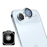 HeeNia iPhone Air 対応 カメラフィルム アルミ合金+9Hガラス素材 レンズフィルム 露出オーバー防止 傷防止 用 アイフォン 17 airカメラ保護 スクリーンプロテクター カメラレンズ保護フィルム iPhone 17 Air 5G 用 - グレー ブルー
