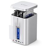 ORICO MiniTower Mac mini ハイブリッドストレージシステム HDD ケース 3.5インチ 2台 24TB*2 RAID ケース SSD ケース 8TB（NVMe/SATA） USB3.2 10Gbps Macmini m4 ドッキングステーション SD/TFカードリーダー USB2.0*3 M435-V1