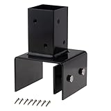 アイガーデン(igarden) 60mm角 ラティスポスト 固定金具 10cmブロック用 1個 ポール固定金具 柱固定金具 10115 (1, 10cmブロック用)