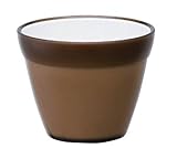 イタリア製樹脂ポット COCCO(コッコ) 20cm (穴無し) ブラウン ／植木鉢 鉢カバー
