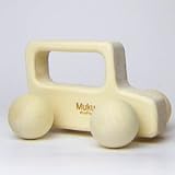無垢工房(mukuスタジオ) 木のおもちゃ かわいい木の自動車 カラコロじどうしゃ(ナチュラル)