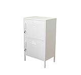 REITZ 鍵付2ドアキャビネット　扉付き ホワイト　JAC-03WH