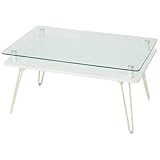 【0605】ディスプレイテーブル クリスタル 色/ホワイト