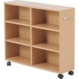 マルチ収納ラック 幅20cm×奥行77cm 可動棚4枚/キャスター付き FF-7520 ナチュラル