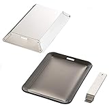 BUNDOK(バンドック)極厚 鉄板 6mm BD-478 ふた付 グリル 26ｘ18cm 収納袋 キャンプ 焚火 ブラック