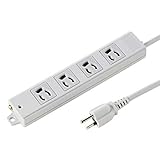 サンワサプライ 工事物件タップ 3P抜け止めマグネット 4個口 3m TAP-K4-3