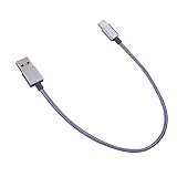 USB C ケーブル | USB C デバイスのデータ転送を保護する 5V/3A アクセサリ, 30cm Type C ナイロン有線充電コード