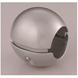 【10個セット】階段手すり滑り止め 『どこでもグリップ』ボール形 亜鉛合金 直径38mm シルバー シロクマ 日本製