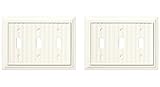 Brainerd 126360 Beadboard Tripleトグルスイッチ壁スイッチプレート/プレート/カバー 2 Pack Brainerd