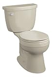 Kohler K-3497-G9 Cimarron Comfort Height Two-Piece Round-Front Toilet with Left-Hand Trip Lever, Les