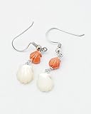 【ヴィーナスの誕生】 白蝶貝 & 桃色珊瑚 貝モチーフ フック ピアス SV925