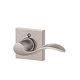 Schlage f170 ACC 619 Col RHコリンズトリムLatitude non-turning Right Handレバー、サテンニッケル