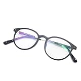 [Yellowrock] 軽量レトロ丸型老眼鏡 おしゃれＴＲ９０リーディンググラス 度数「+1.0～+4.0」 (+2.5, ブラック)